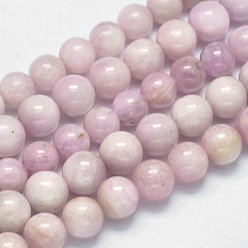 Kunzite Round Natural Kunzite Beads Strands, Spodumene Beads, Grade AB+, 6mm, Hole: 1mm, about 63pcs/strand, 15.5 inch