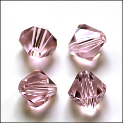 Violeta Imitación perlas de cristal austriaco, aaa grado, facetados, bicono, violeta, 4x4 mm, agujero: 0.7~0.9 mm