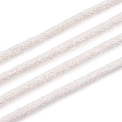 Floral White Cotton String Threads, Macrame Cord, Decorative String Threads, for DIY Crafts, Gift Wrapping and Jewelry Making, Floral White, 3mm, about 109.36 Yards(100m)/Roll.