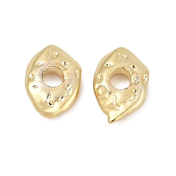 Настоящее золото 14K Латунные бусины, самородки, реальный 14 k позолоченный, 7x5x2 мм, отверстие : 1.4x2 мм