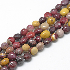 Mookaite Natural Mookaite Beads Strands, Oval, 8~15x7~12x4~12mm, Hole: 1mm, about 30~45pcs/strand, 15.7 inch
