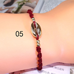 05 Boho Shell Handmade Braided Bracelet for Summer Beach Vibes