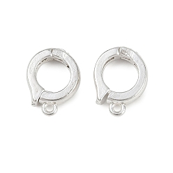 Посеребрённый Застежки-заклепки из латуни, без кадмия и без свинца, 925 серебро покрытием, 11x8.5x2.5 мм, отверстие : 1 мм