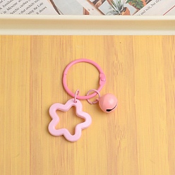 Pink Simple Style Acrylic Keychain, Star, Pink, 6.3cm