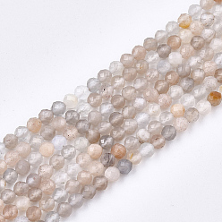 Multi-Moonstone Natural Multi-Moonstone Beads Strands, Faceted, Round, 2mm, Hole: 0.5mm, about 159pcs/strand, 15.7 inch