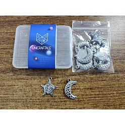 Stainless Steel Color Unicraftale 304 Stainless Steel Pendants, Stainless Steel Color, 22x20x2mm, Hole: 2mm, 16pcs/box