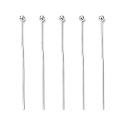 Серебро Контакты латунь шаровой головкой, серебряные, 30x0.5 мм, 24 датчик, Руководитель: 2 mm, Около 510 шт / 50 г