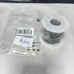 Черный Цвет Металла 10m алюминиевые цепи для бордюров, несварные, с катушкой, металлический черный , 5x3.5x1 мм