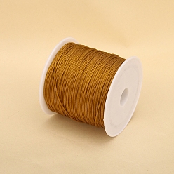 Dark Goldenrod 50M Nylon Thread, Chinese Knot Cord, for Jewelry Making, Dark Goldenrod, 0.8mm, about 54.68 Yards(50m)/Roll