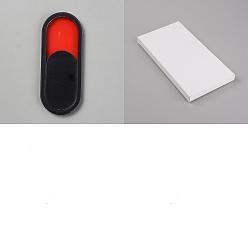 Черный 14шт. акриловый красно-зеленый скользящий дверной указатель, Табличка «Не беспокоить» о занятости туалета, овальные, чёрные, 100x40x5 мм