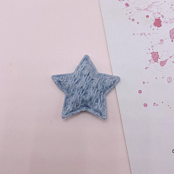 Стально-синий Кабошоны из хлопчатобумажной ткани, звезда, стальной синий, 40 мм