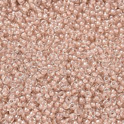 (RRHB279) Light Blush Lined Crystal Miyuki runde Rocailles Perlen, japanische Rocailles, 11/0, (rrhb 279) leicht errötender Kristall, 11/0, 2x1.3 mm, Bohrung: 0.8 mm, ca. 50000 Stk. / Pfund