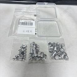 Нержавеющая Сталь Цвет 360 шт. 3 стили 316 проставки из нержавеющей стали, цветок, цвет нержавеющей стали, 6~10x2~4 мм, отверстие : 1~1.2 мм, 120 шт / стиль