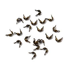 Античная Бронза Латунная часть шарика советы, Калотте заканчивается, крышка раскладушки, без никеля , античная бронза, длиной около 7 мм , отверстие : 1 мм, внутренний: 4 mm