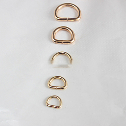 Light Gold Iron D Ring, for Luggage Belt Craft DIY Accessories, Light Gold, 3.8mm, Inner Diameter: 16x10mm