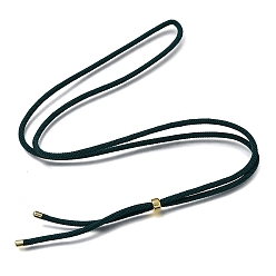 Dark Slate Gray 2.5MM Adjustable Braided Nylon Cords Necklace Making, with Golden Brass Finding, Dark Slate Gray, 27.56 inch(70cm)