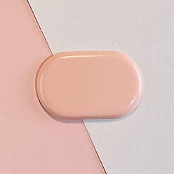 Pink Plastic Snap Hair Clip Finding, Oval, Pink, 43x28mm