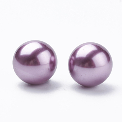 Medium Orchid Eco-Friendly Plastic Imitation Pearl Beads, High Luster, Grade A, Round, Medium Orchid, 40mm, Hole: 3.8mm