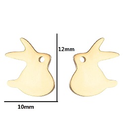 386 Gold Cute Animal Ear Studs: Bat Rabbit Bird Cat Halloween Earrings