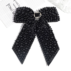 Черный Ткань заколки, аксессуары для волос для женщин и девочек, бантом, чёрные, 180x150 мм