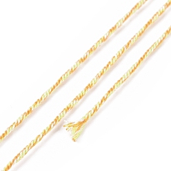 Pale Goldenrod Macrame Cotton Cord, Braided Rope, with Plastic Reel, for Wall Hanging, Crafts, Gift Wrapping, Pale Goldenrod, 1.5mm, about 21.87 Yards(20m)/Roll