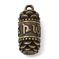 Античное Золото Латунные подвески, колонка прелести, долговечный, стойки покрытие, без свинца и без кадмия, античное золото , 29.5x12.5 мм, отверстие : 2.5 мм