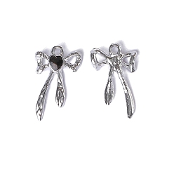 Bowknot Подвески из эмали и сплава, платина, бантом, 24x14.5 мм, отверстие : 1.9 мм