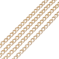 Золотой Алюминиевые скрученные бордюрный цепи, цепи с алмазной огранкой, несварные, граненые, пластиковые пустые катушки для проволоки, нить шпульки, золотые, 10x6.5x1.8 мм