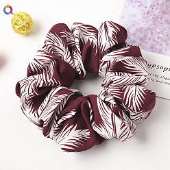 C189 Oversized - Leaf Wine Red Vintage French Retro Bow Hairband - Solid Color Satin Hair Tie