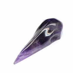 Аметист Натуральный аметист череп скульптура дисплей украшения, для домашнего офисного стола, 68x25x17 мм