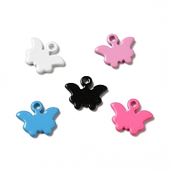 Mixed Color Spray Painted 201 Stainless Steel Charms, Butterfly Charm, Mixed Color, 8x9x1mm, Hole: 1mm
