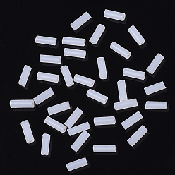 Humo Blanco Tuercas de plástico, pendiente trasero, whitesmoke, 8x3 mm, agujero: 0.5 mm, sobre 9000 unidades / bolsa