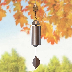 Red Copper Metal Wind Chime, Heroic Windbell for Outdoor Garden Decor, Red Copper, 300x40mm