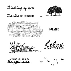 Tree Clear Silicone Stamps, for DIY Scrapbooking, Photo Album Decorative, Cards Making, Tree, 140x140mm