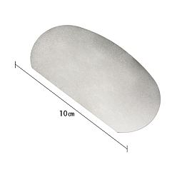 Couleur Acier Inoxydable Grattoirs en alliage d'acier inoxydable, pour l'artisanat en argile, ovale, couleur inox, 10 cm