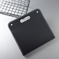 Dark Gray Plastic Stationery Splint, Folders Clips, with Documents Pockets, Office School Supplies, Dark Gray, 330x31.5x30mm