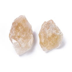Citrine Rough Raw Natural Citrine Beads, Undrilled/No Hole Beads, Nuggets, 30~46x22~29x14~26mm, about 5pcs/100g, 100g/bag