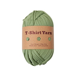 Dark Sea Green Polyester Cloth Yarn, For Hand Knitting Thick Thread, Crochet Cloth Yarn, Dark Sea Green, 20mm, about 32.81 Yards(30m)/Skein