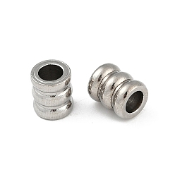 Нержавеющая Сталь Цвет Антикоррозийные 202 шарики из нержавеющей стали, гофрированная колонна, цвет нержавеющей стали, 7x8 мм, отверстие : 4 мм