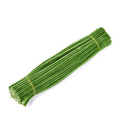 Olive Drab Pipe Cleaners, DIY Chenille Stem Tinsel Garland Craft Wire, Olive Drab, 300~305x5~7mm, about 95~100 strip/bundle