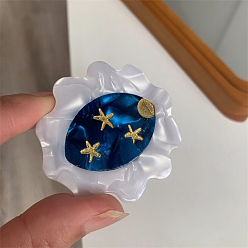 Звезда Ацетатные заколки для волос, для девочек детей, звезда, 51x49 мм