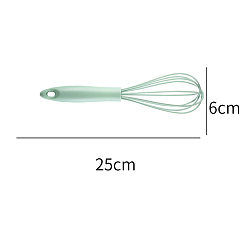 Светло-зеленый 430 взбиватель яиц из нержавеющей стали, с пластиковой ручкой, инструмент для выпечки своими руками, светло-зеленый, 250x60 мм