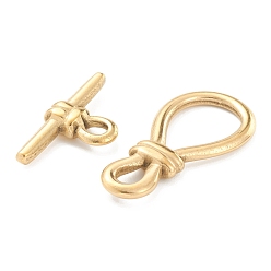 Golden Vacuum Plating 304 Stainless Steel Toggle Clasps, Golden, Bar: 26x13.5x4.5mm, hole: 4x3mm, Clasp: 34x17x4mm, small inner diameter: 5.5x4.5mm, big inner diameter: 17x11.5mm
