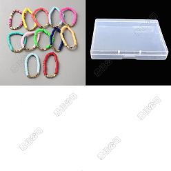 (52) Непрозрачная лаванда 3 наборы 36 шт. браслеты из полимерной глины хейши с бусинами, эластичные, сердце, разноцветные, 1/4 дюйм (0.6 см), внутренний диаметр: 1-7/8 дюйм (4.9 см), 12 цветов, 1 шт / цвет, 12 шт / комплект