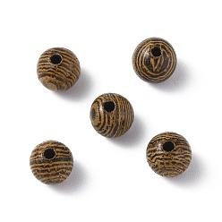 Camel Wood Beads, Undyed, Round, Camel, 6mm, Hole: 1.6mm