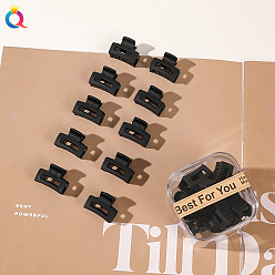 Boxed Mini Claw Clip - Square Black Stylish Hair Clips Set for Women - Boxed Mini Claw, Side and Bangs Hairpins