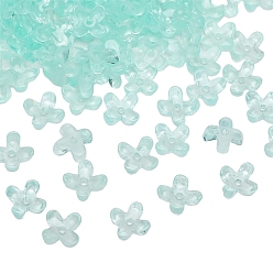 Аквамарин 20 бусины из смолы, клевер, аквамарин, 7x7 мм, отверстие : 0.8 мм