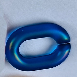 Полуночно-синий Прозрачные акриловые быстроразъемные соединения, ab color овальные ссылки, темно-синий, 19x14 мм