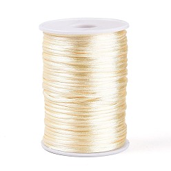 Светло-желтый Полиэфирные шнуры, светло-желтый, 2 мм, около 98.42 ярдов (90 м) / рулон