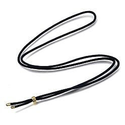 Black 2.5MM Adjustable Braided Nylon Cords Necklace Making, with Golden Brass Finding, Black, 27.56 inch(70cm)